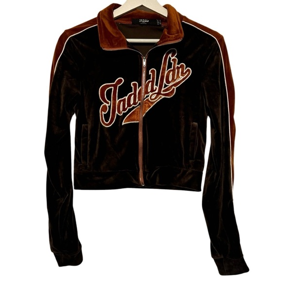 Jaded London Brown Velour Tracksuit Top 4 brown jacket - Picture 4 of 9